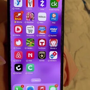 Black Smartphone with Purple Display